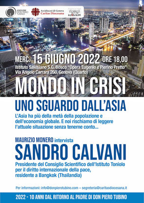 15 Giugno. "Mondo in crisi. Uno sguardo dall'Asia"...