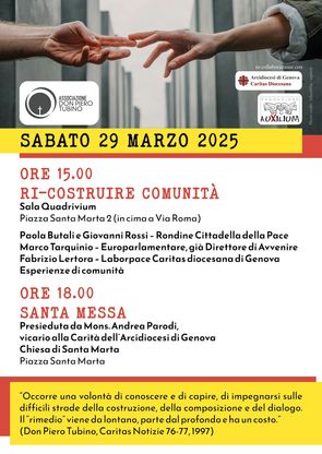Sabato 29 Marzo 2025. Ri-costruire comunità!